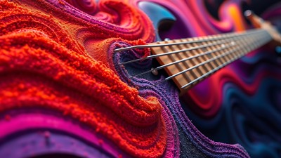 彩色吉他弦乐艺术 彩色吉他弦乐艺术