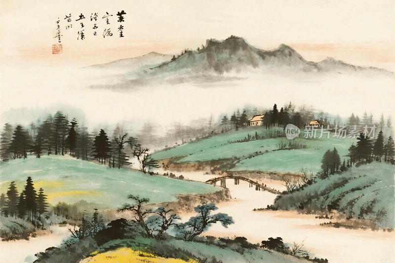 中国传统山水国画