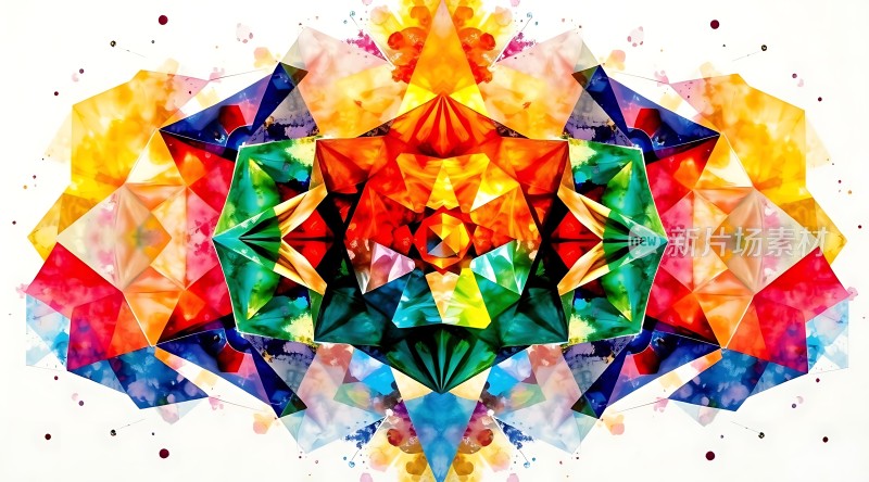 多彩几何艺术图案
