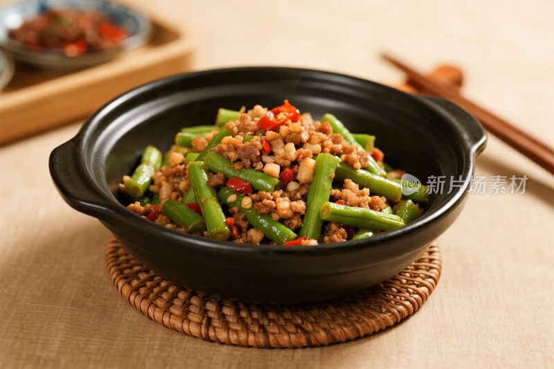 美食炒豆角菜品图