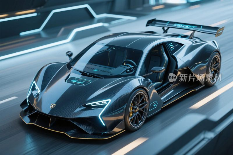 未来科技跑车插画