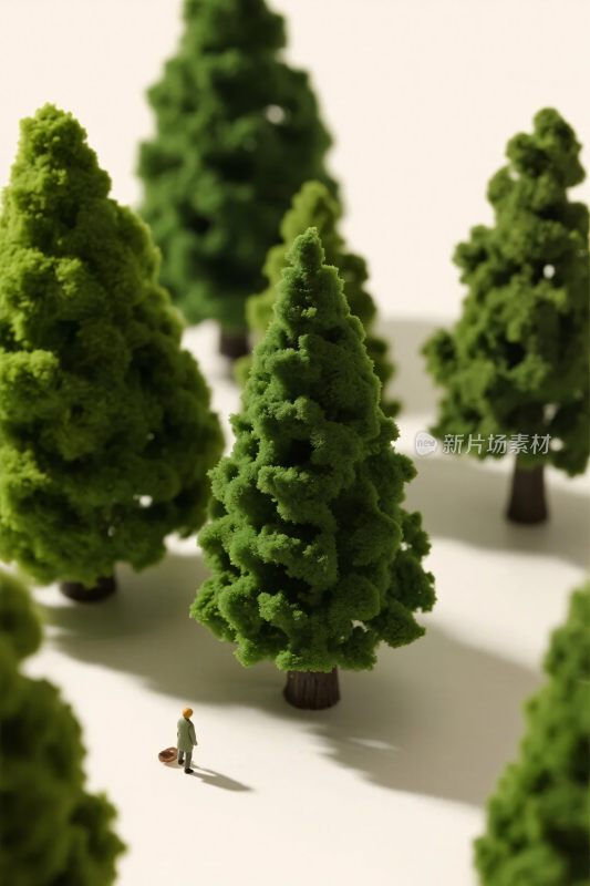 微型森林模型场景