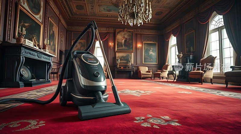 豪华大厅里的吸尘器