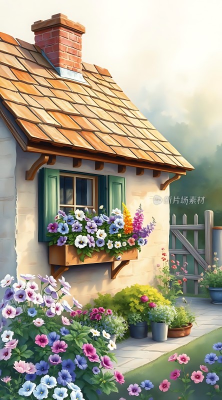 温馨小屋花团锦簇