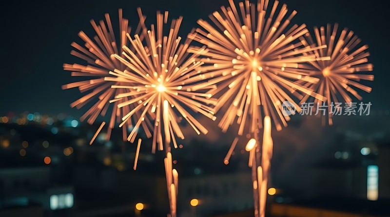 璀璨烟花夜空绽放