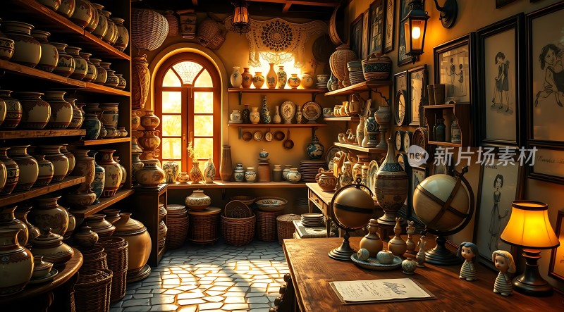 古董瓷器店里的温暖时光
