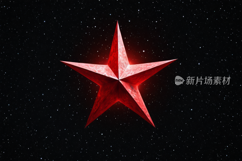 一颗红星在半夜高清图片