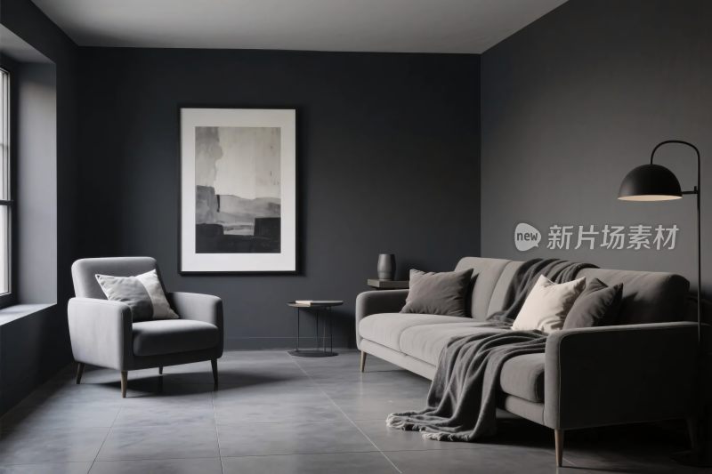 现代简约客厅室内场景