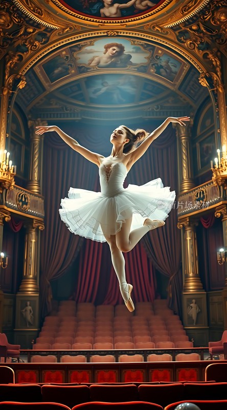 芭蕾舞者空中旋转