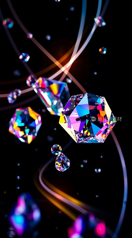 多彩钻石闪耀夜空