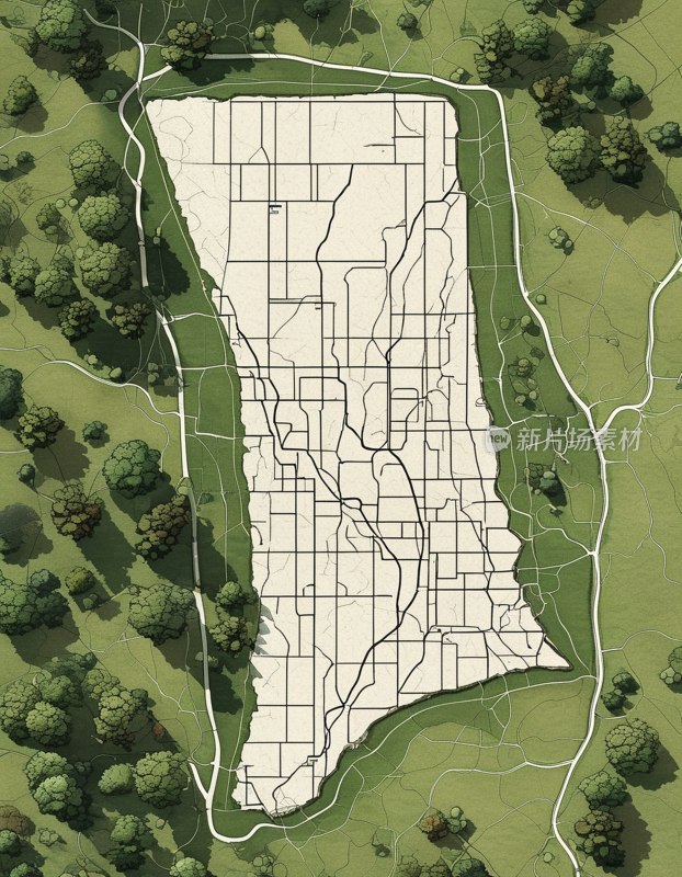 明尼苏达州轮廓图