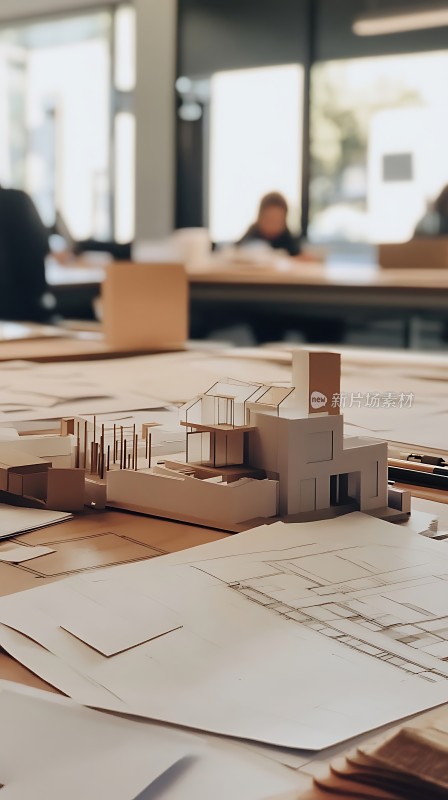 设计灵感现代建筑模型与图纸的结合