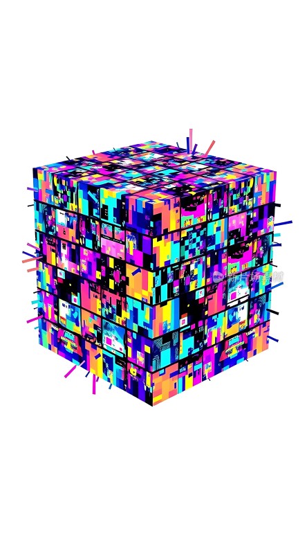 多彩像素立方体