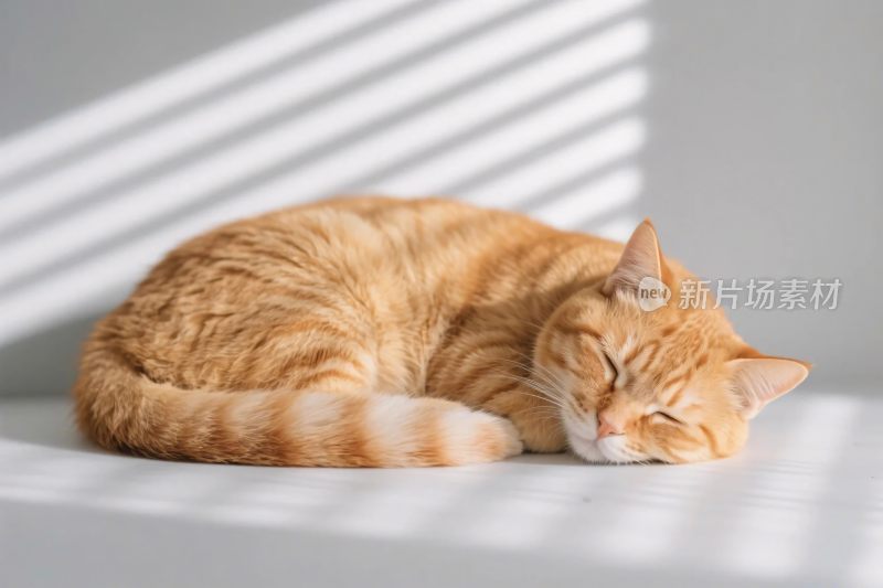 橘猫光影休息图