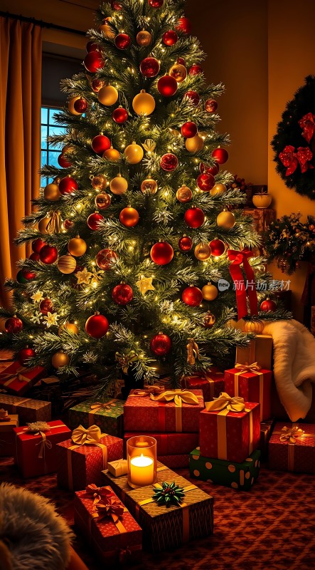 圣诞树下的温馨礼物