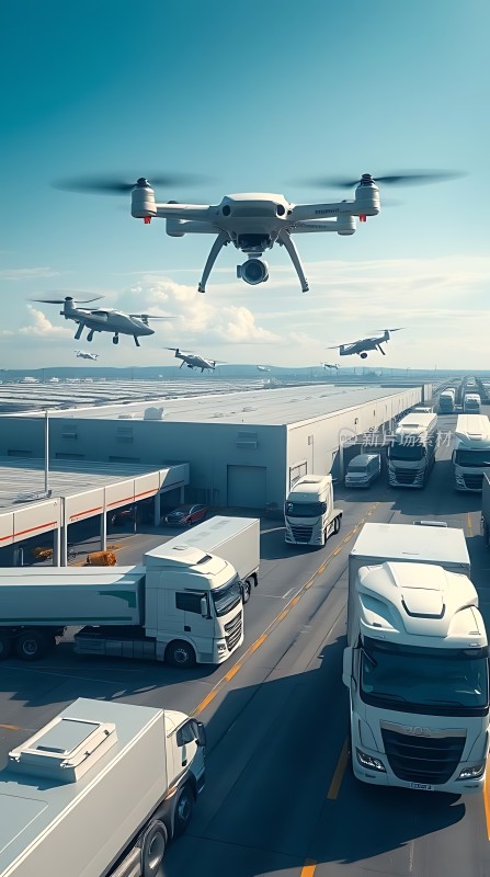 智慧物流无人机与卡车协同作业
