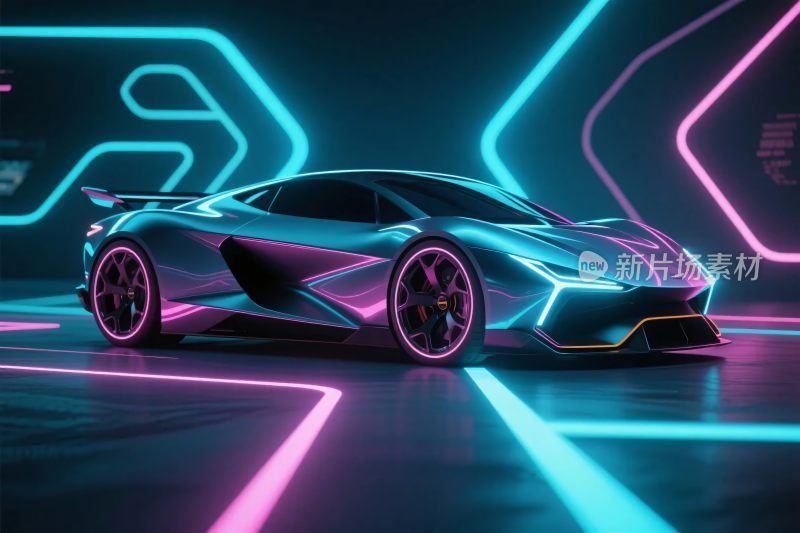 霓虹未来跑车