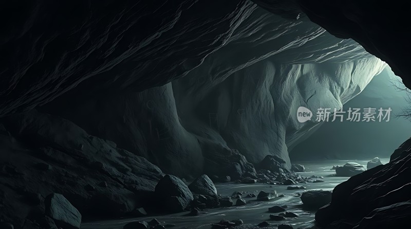 黑暗洞穴中的神秘光芒