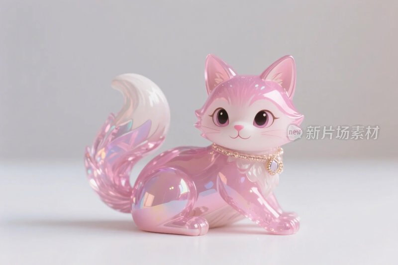 粉色卡通猫咪玩偶