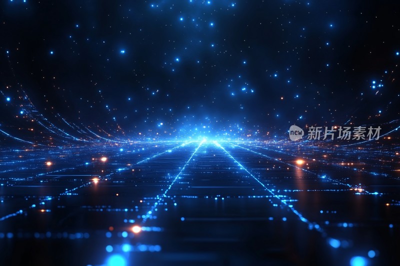 科技感星空数字线路背景