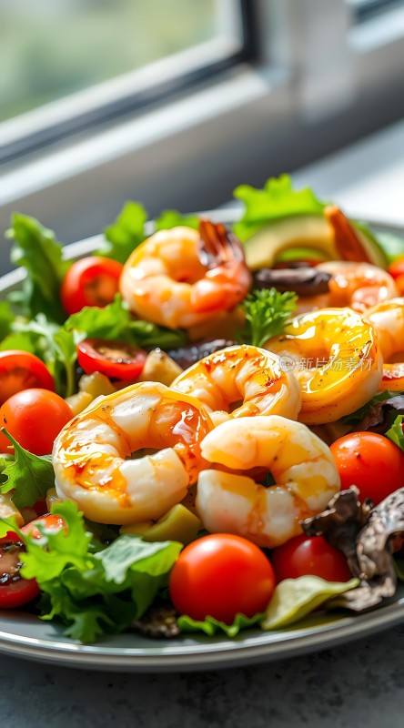 鲜虾蔬菜沙拉