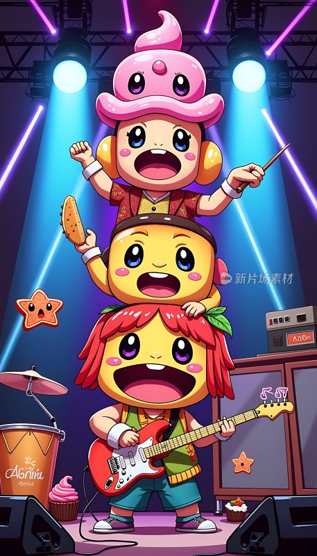 舞台上的音乐小精灵们