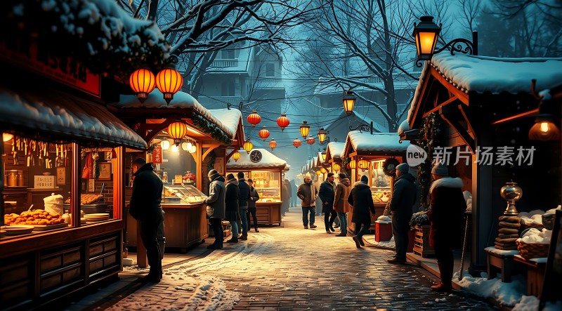 冬日集市夜市