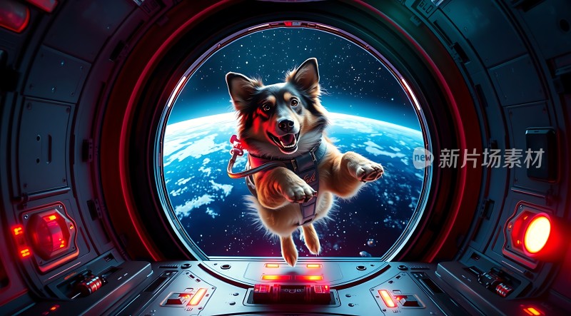 太空遨游的小狗