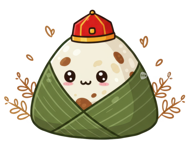 可爱的端午节卡通粽子免扣元素