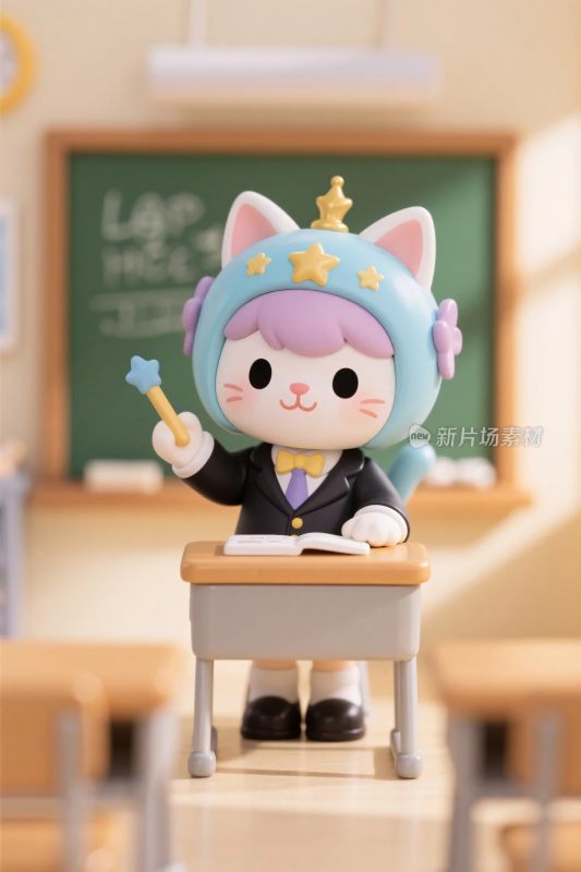 卡通猫咪教室玩偶