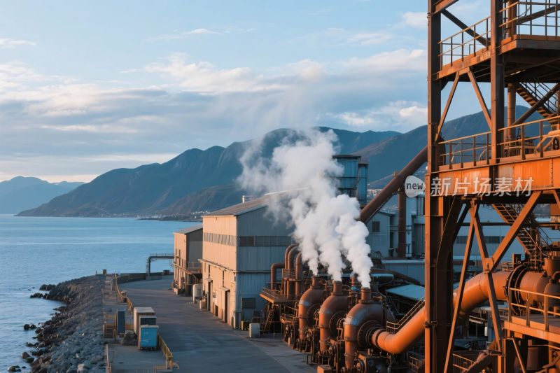 海边工业设施场景