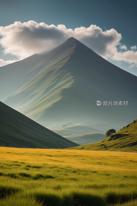 一座大高山清风景摄影图片