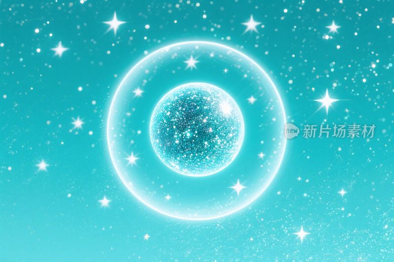 梦幻星空星球插画