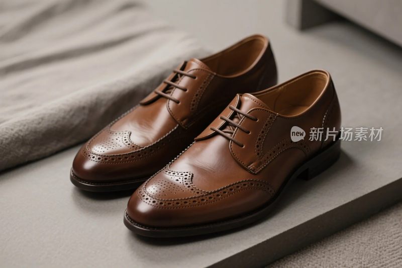 棕色皮鞋展示图