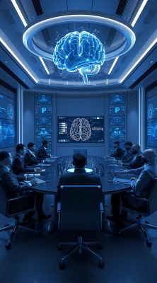 智能会议室里的头脑风暴会议