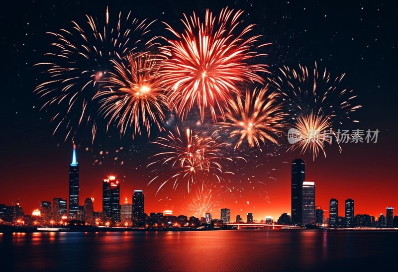 国庆烟花璀璨夜