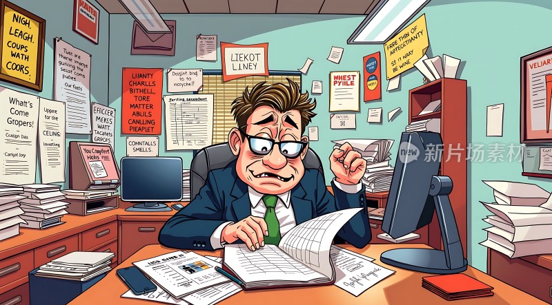 办公室里的忙碌与混乱