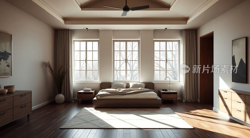 现代卧室设计阳光洒落简约风格温馨舒适