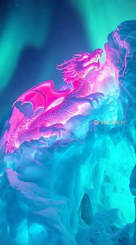 冰山上的神秘龙影