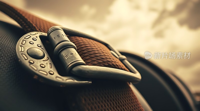 金属扣环与棕色皮革的结合展现独特魅力