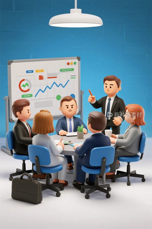 商务会议场景插画