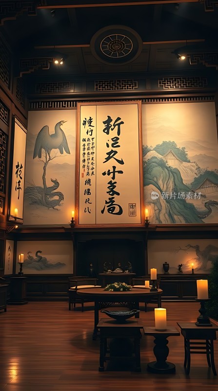 古风雅室墨香四溢