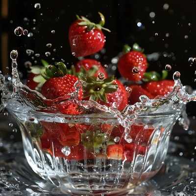 草莓入水 草莓入水