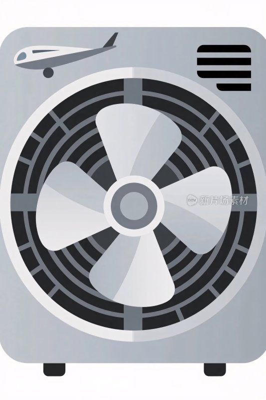 简易电风扇与飞机图标