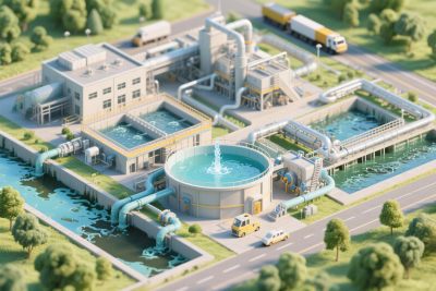 工业设施鸟瞰插画 工业设施鸟瞰插画