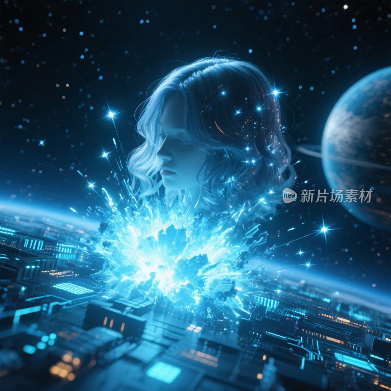 科幻数字艺术插画