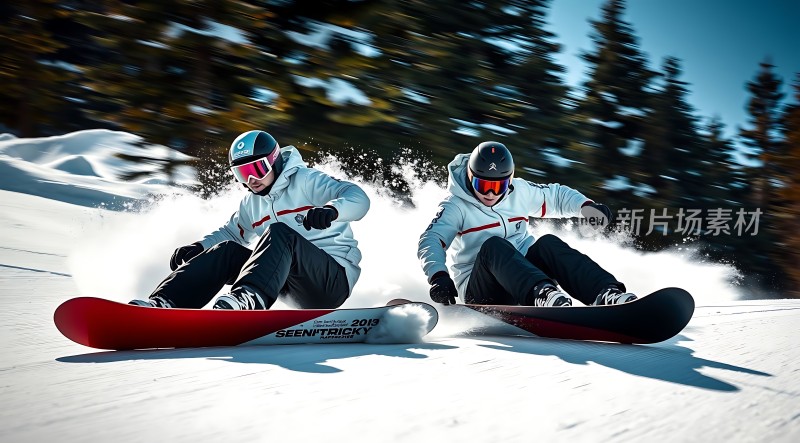 雪地双雄风驰电掣挑战极限！