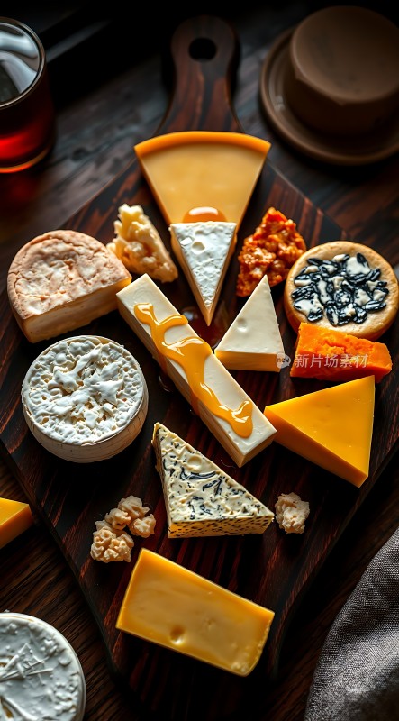 多种美味奶酪拼盘诱人食欲
