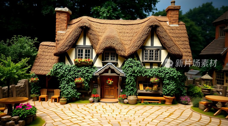 乡村小屋自然风光温馨家园