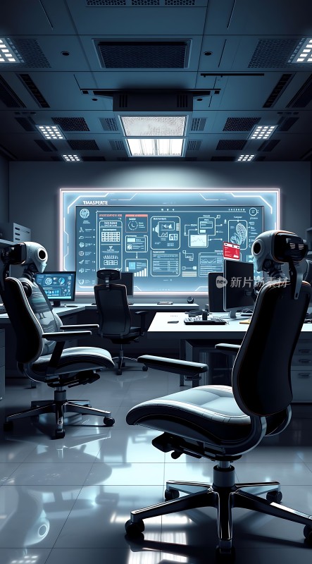智能监控中心未来科技感十足
